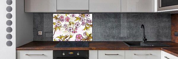 Dekorační panel sklo Květy višně pksh-63762757