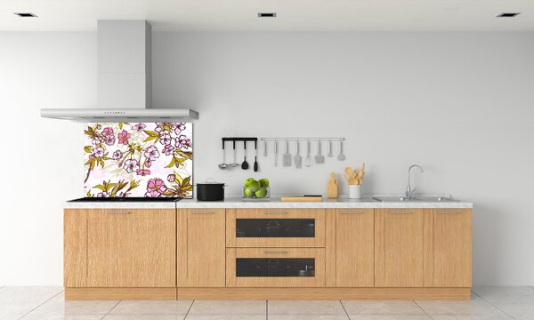 Dekorační panel sklo Květy višně pksh-63762757