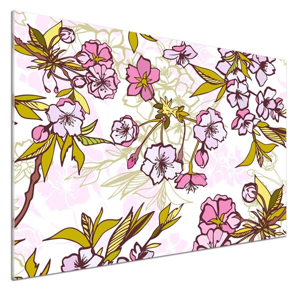 Dekorační panel sklo Květy višně pksh-63762757