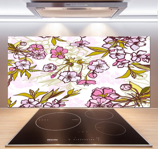 Dekorační panel sklo Květy višně pksh-63762757