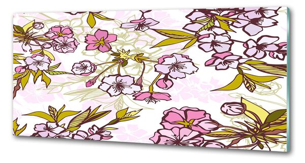 Dekorační panel sklo Květy višně pksh-63762757
