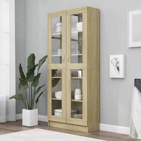 Skříňka s výklopnými dvířky, Imitace Sonoma, rozměry 82,5 x 30,5 x 185,5 cm, materiál: dřevovláknitá deska, hmotnost 47 kg, kód produktu: 802771
