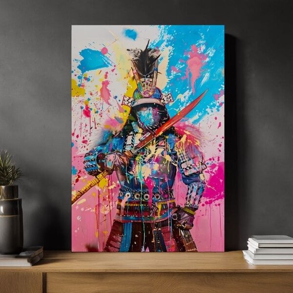 Obraz SAMURAI SPIRIT na plátně | dotaženo rukou umělce - 60x90 cm