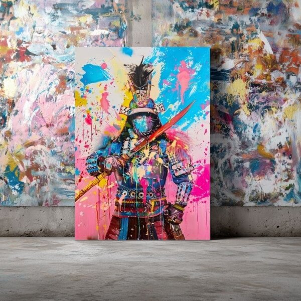 Obraz SAMURAI SPIRIT na plátně | dotaženo rukou umělce - 60x90 cm