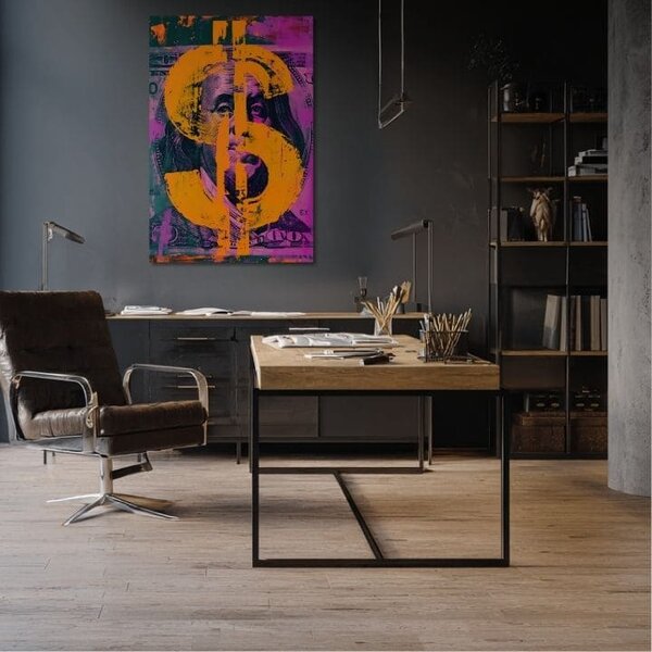 Obraz MONEY BENJAMIN na plátně | dotaženo rukou umělce - 60x90 cm
