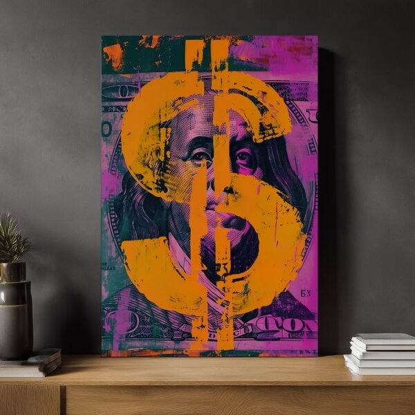 Obraz MONEY BENJAMIN na plátně | dotaženo rukou umělce - 60x90 cm