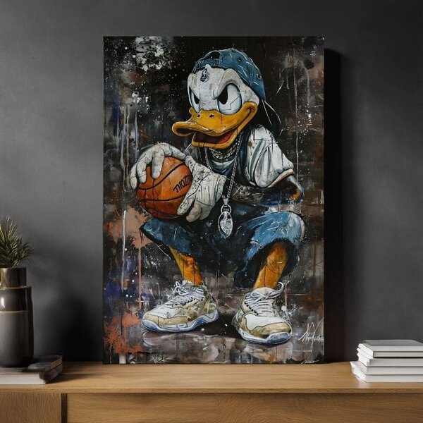 Obraz LEBRON DUCK na plátně | dotaženo rukou umělce - 60x90 cm