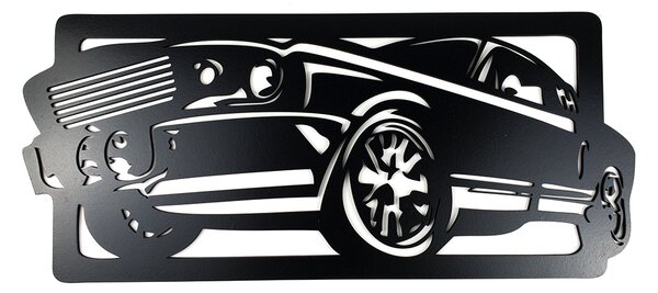 Živá Zeď Dřevěná nástěnná černá dekorace Auto Ford Mustang