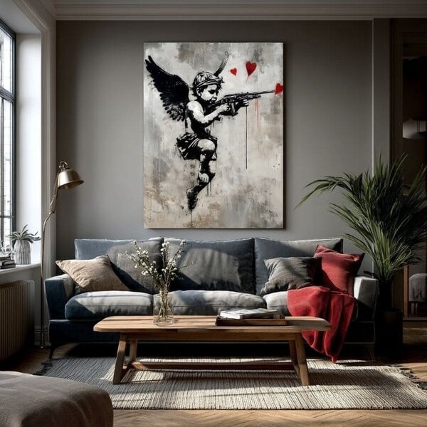 Obraz LOVE HUNTER na plátně | dotaženo rukou umělce - 40x50 cm