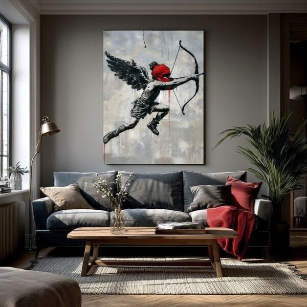 Obraz CUPID'S AIM na plátně | dotaženo rukou umělce - 40x50 cm
