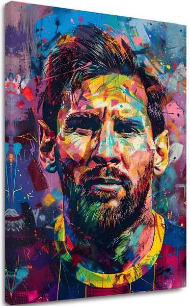 Obraz MESSI VIBES na plátně | dotaženo rukou umělce - 60x90 cm