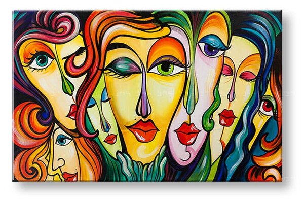 Ručně malovaný obraz na stěnu ŽENY 1 kus - 120x80 cm