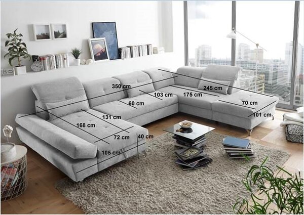 SEDACÍ SOUPRAVA, textil, světle šedá MID.YOU - Rozkládací sedačky, Online Only