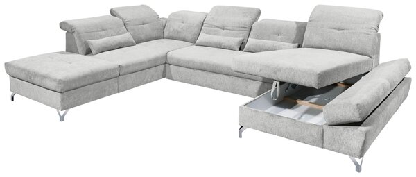 SEDACÍ SOUPRAVA, textil, světle šedá MID.YOU - Rozkládací sedačky, Online Only