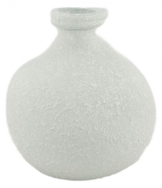 Váza bílá z recyklovaného skla