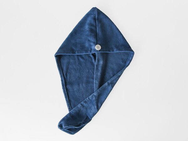 XPOSE® Rychleschnoucí turban na vlasy - tmavě modrý