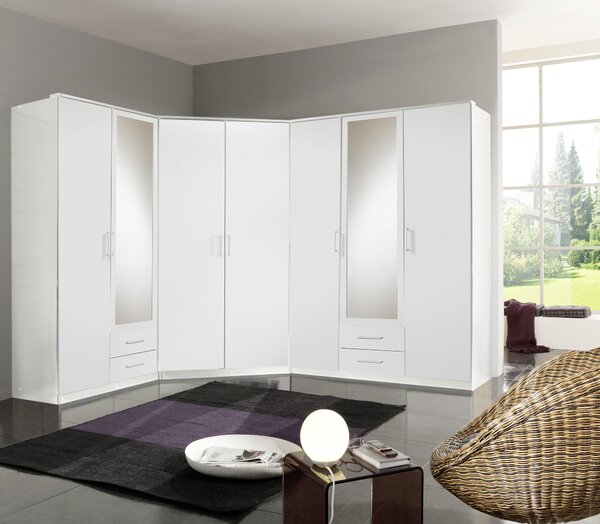ROHOVÁ SKŘÍŇ, bílá, 95/198 cm MID.YOU - Šatní skříně, Online Only