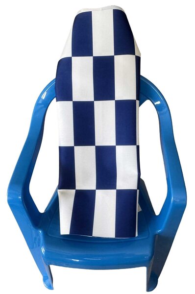 Venkovní látka Pergola (Oxford), 200 g/m², šíře 160 cm, bílo-modrá šachovnice 5x10 cm
