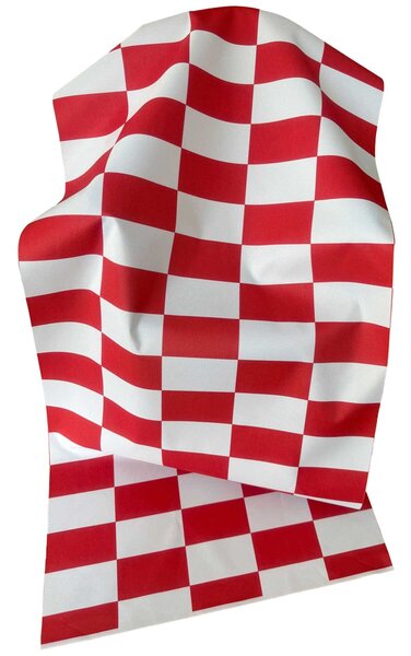 Venkovní látka Pergola (Oxford), 200 g/m², šíře 160 cm, bílo-červená šachovnice 5x10 cm