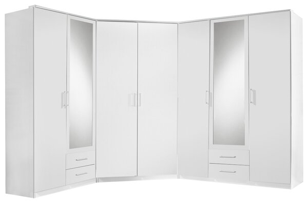 ROHOVÁ SKŘÍŇ, bílá, 95/198 cm MID.YOU - Šatní skříně, Online Only
