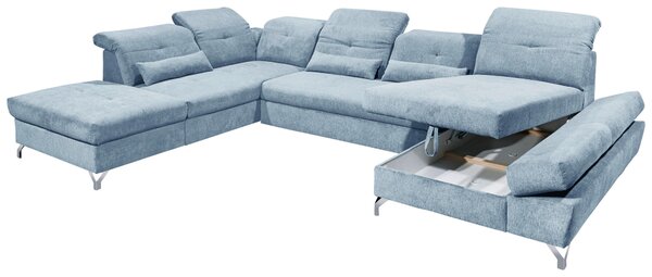 SEDACÍ SOUPRAVA, textil, modrá MID.YOU - Rozkládací sedačky, Online Only