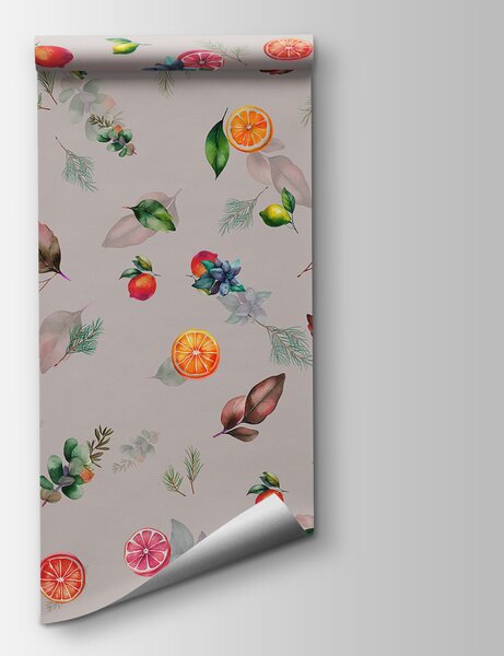 Fototapeta Vzor ovoce a listů, Přírodní fototapety, Populární fototapety, u98770v1 - Tapeko.co.cz
