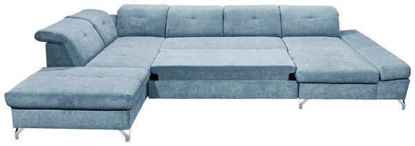 SEDACÍ SOUPRAVA, textil, modrá MID.YOU - Rozkládací sedačky, Online Only