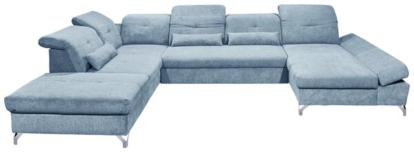 SEDACÍ SOUPRAVA, textil, modrá MID.YOU - Rozkládací sedačky, Online Only