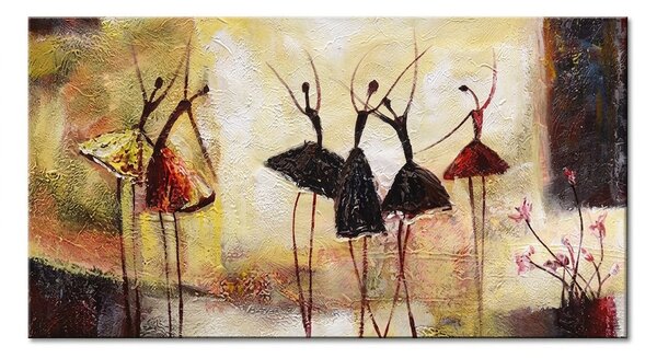 Ručně malovaný obraz na stěnu TANEČNÍCI - 60x120 cm
