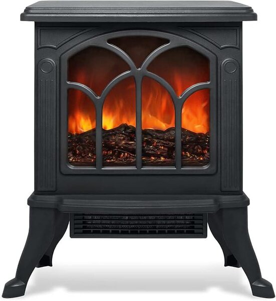 Elektrický krb s efektem plamene a topným systémem. Úsporné elektrické krby, výkon 750W/1500W, elegantní LED efekt plamene