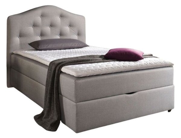 (4356) Fullen boxspring postel šedá 180/200