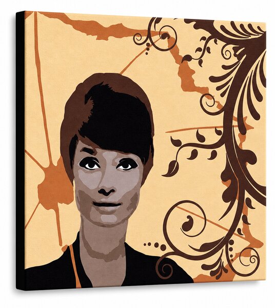Ručně malovaný obraz Audrey Hepburn ve stylu POP Art, 1 kus, ah7 - 50x50 cm