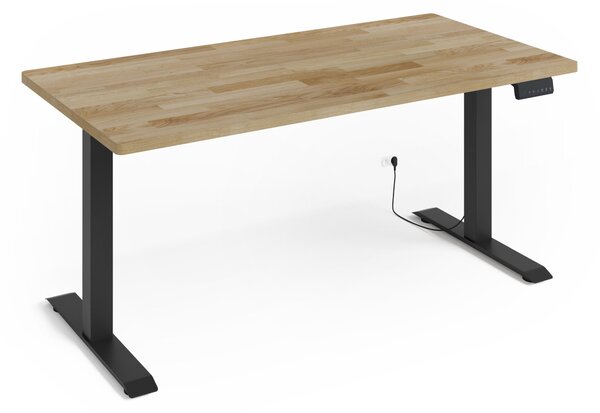 BIM Nastavitelný elektrický stůl BIMOTION 2S 160x80 Barva: Černý mat/přírodní dub