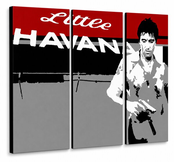 Ručně malovaný obraz POP Art Scarface - AL PACINO 3 díly al39 - AL PACINO 3 dílný al39 - 60x40 cm