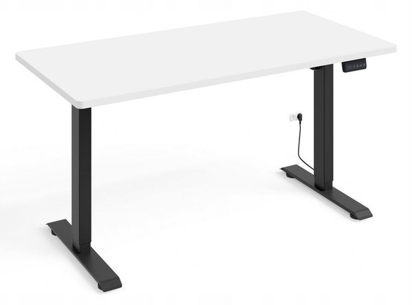 BIM Nastavitelný elektrický stůl BIMOTION 1S 140x70 Barva: Černý mat/bílý mat