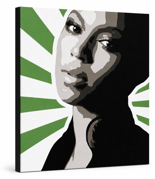 Ručně malovaný obraz POP Art BEYONCÉ 1 kus bey4 - 50x50 cm