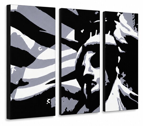 Ručně malovaný obraz POP Art Socha Svobody 3 díly fs2 - 60x40 cm
