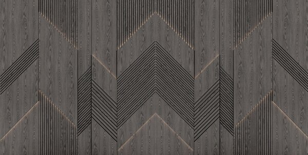 Fototapeta Geometrické vzory v tmavém dřevě, Fototapety s dřevěnou texturou, Populární fototapety, u98885 - Tapeko.co.cz