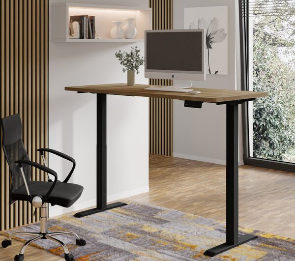 BIM Nastavitelný elektrický stůl BIMOTION 2S 160x80 Barva: Černý mat/přírodní dub