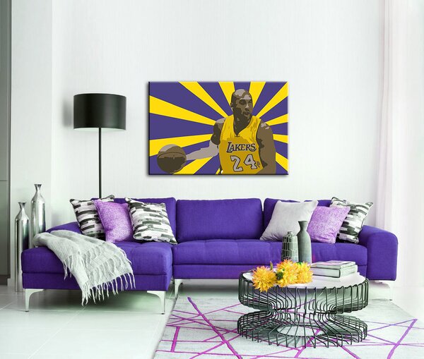 Ručně malovaný obraz POP Art Koby Bryant 1 kus Bryant - 60x40 cm