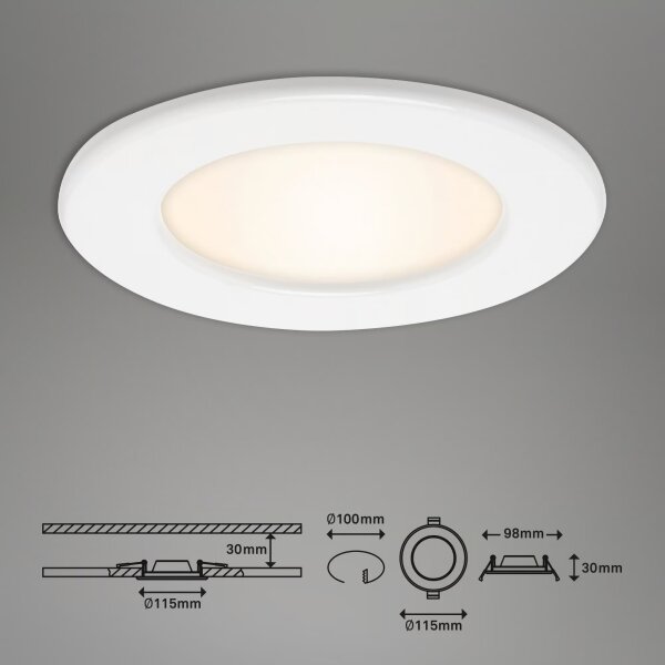 SADA 3x LED Koupelnové podhledové svítidlo LED/6W/230V 3000K IP44 bílá