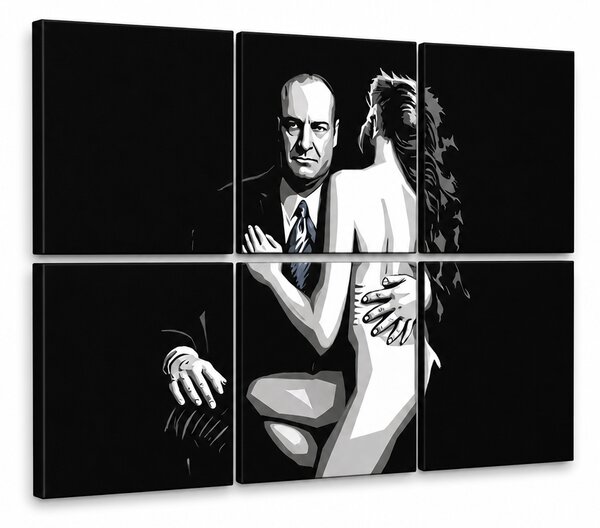 Ručně malovaný obraz POP Art SOPRANOS 6 dílů sop2 - 90x60 cm