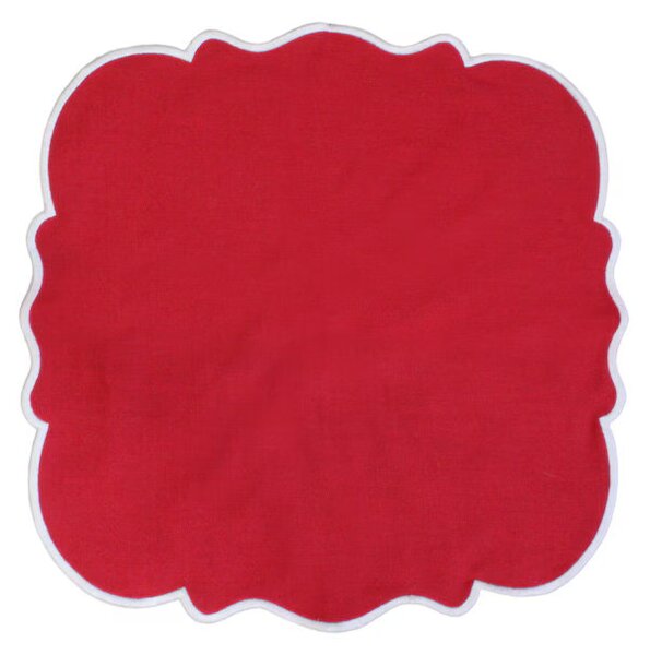 Bavlněný ubrousek Saga Red 40x40 cm Strömshaga