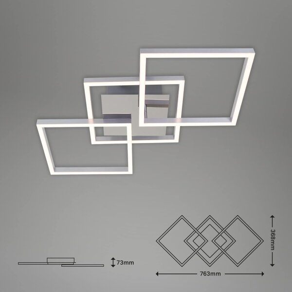 LED Stropní svítidlo LED/33W/230V 3000K matný chrom
