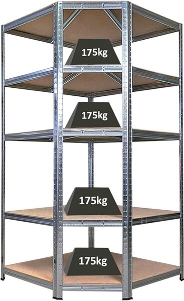 Regál Eckregal Ragnar 1x: 180x90x60 cm, pozinkovaný, nosnost police 175 kg. Vhodný jako regál do sklepa, garáže nebo skladu. Jednoduchá montáž