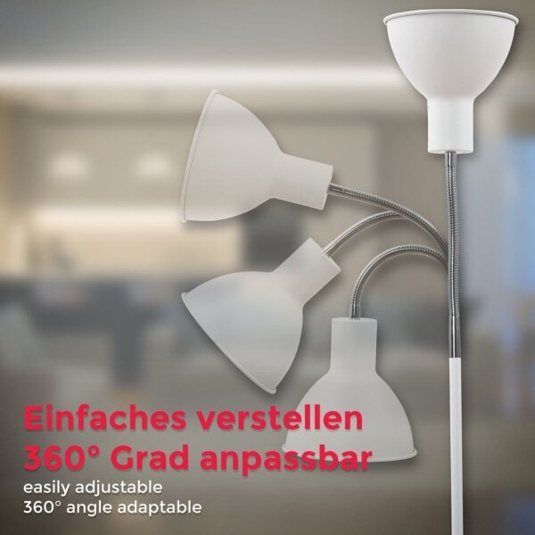 Stojací lampa 1xE27/25W/230V bílá