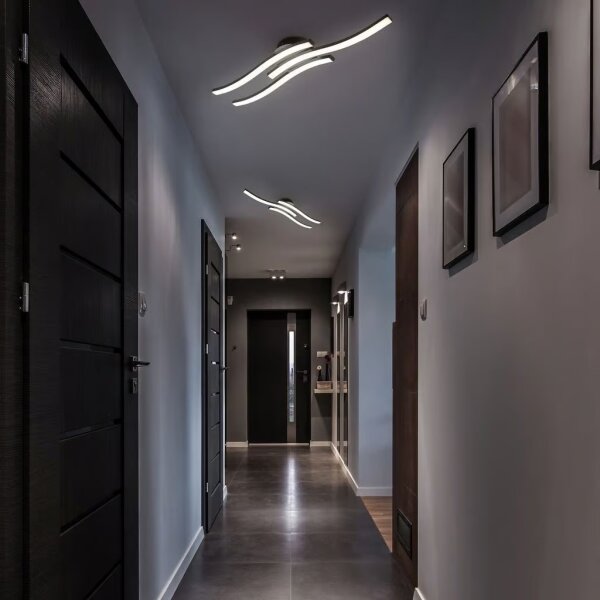 LED Stropní svítidlo 3xLED/6W/230V 2700K černá