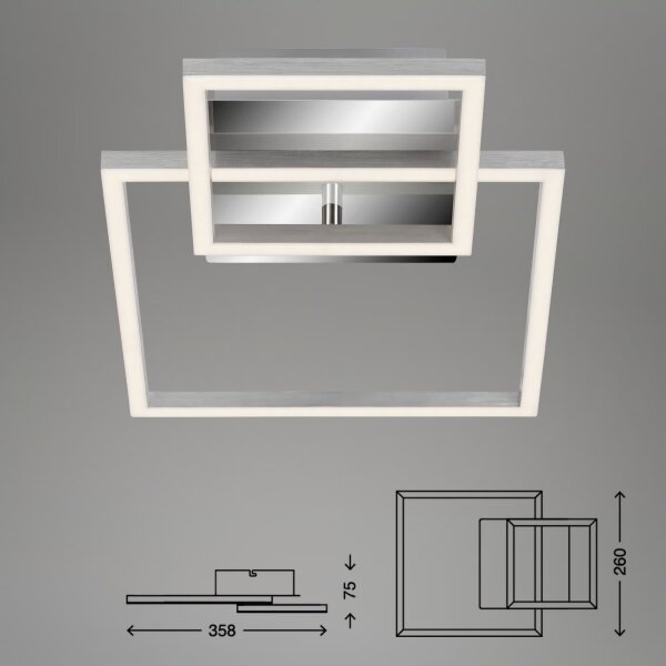 LED Stmívatelné stropní svítidlo LED/12W/230V 3000K matný chrom