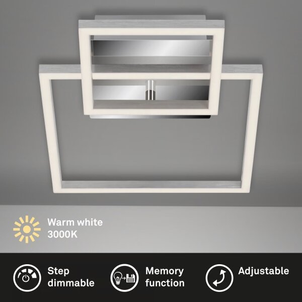 LED Stmívatelné stropní svítidlo LED/12W/230V 3000K matný chrom