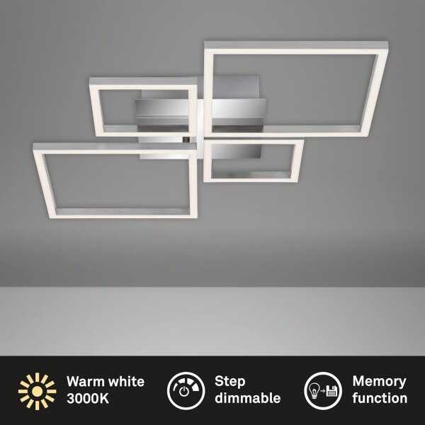 LED Stmívatelné stropní svítidlo LED/42W/230V 3000K matný chrom